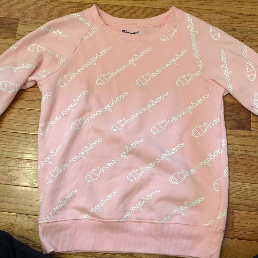 pink champion crew neck